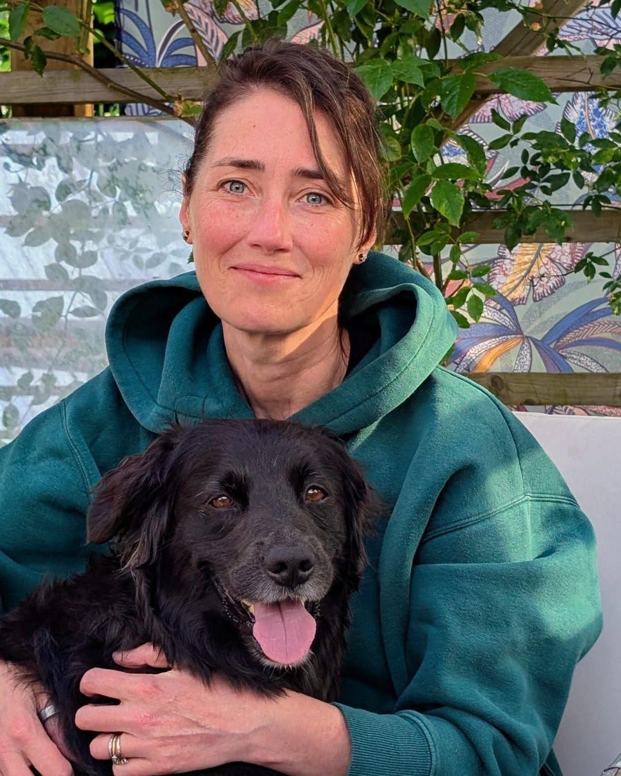 Sarah Langmaid with her dog